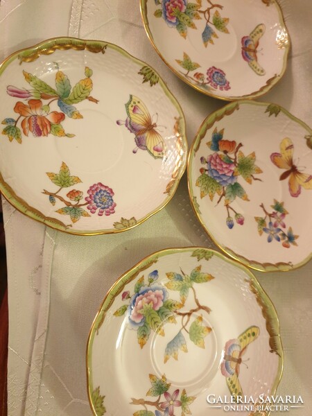 6 Herend Victoria patterned teacups new