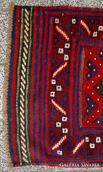 Afgán kézi csomózású futószőnyeg szép  kilim sávval.Alkudható!
