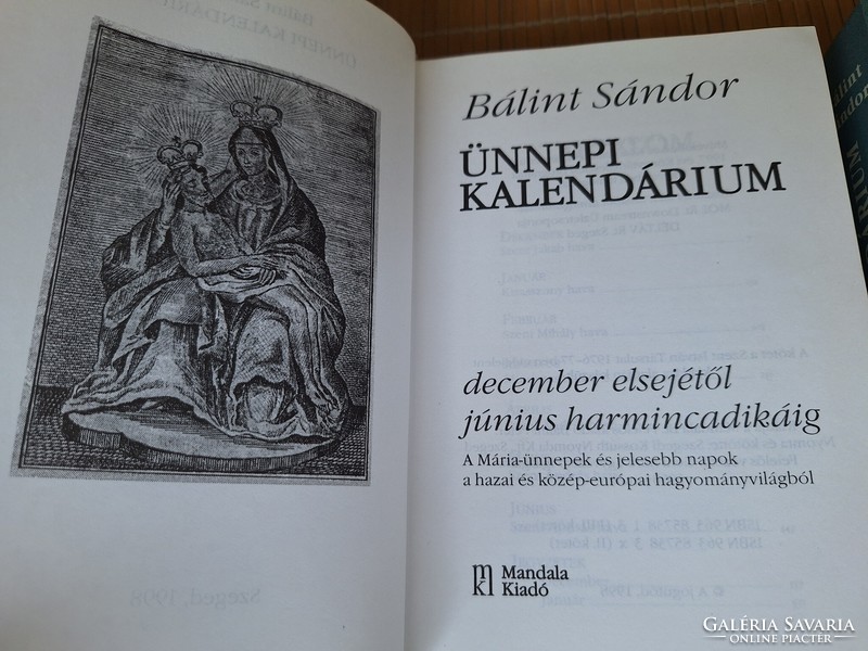 Nagyon ritka! Ünnepi kalendárium I-III.  1998.   39000.-Ft