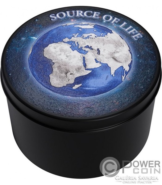 Planet Earth coin made of pure silver