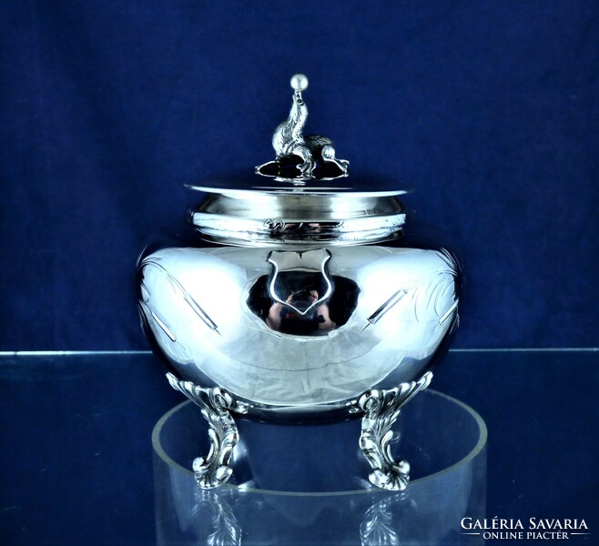 Magical, antique silver bonbonier, Spanish, ca. 1940!!!