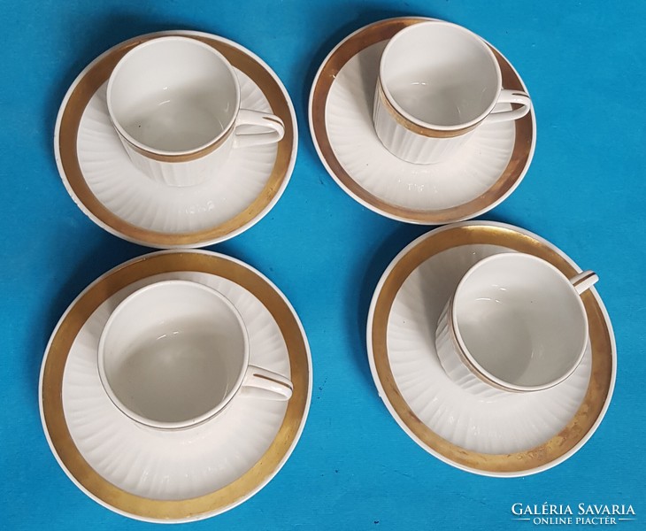 3 Hollóházi coffee mocha cups with 4 bottoms