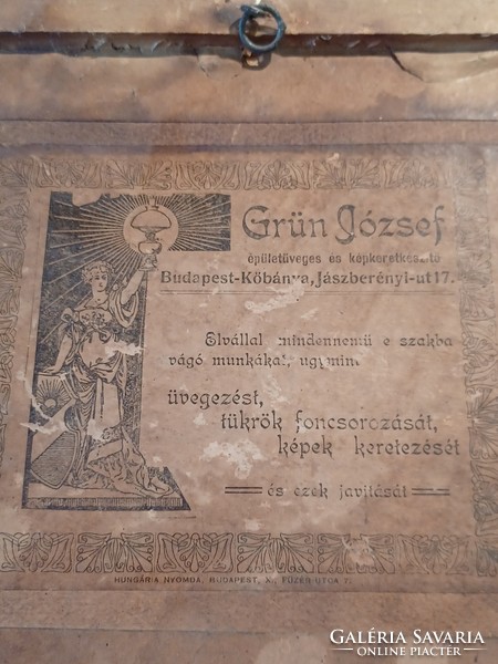 RÉGI MACSKÁS OLAJKÉP SZIGNÓZOTT-1910