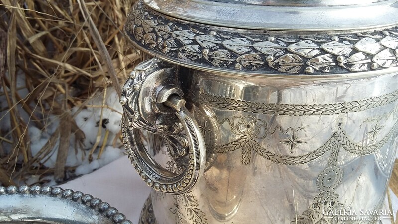 Exquisitely crafted silver-plated antique English biscuit holder