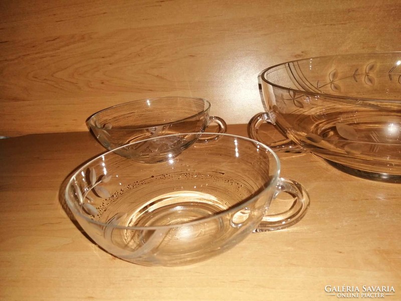 Retro cut glass bowl set (fp)