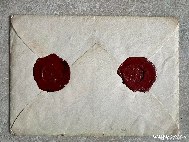 Threatening letter with wax seal, dr. 1928 for owner Béla Baráthy