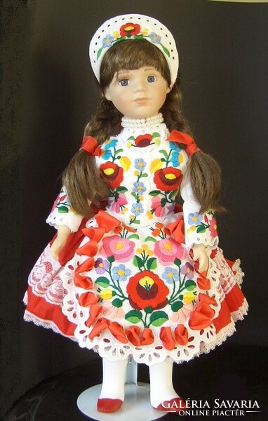 A doll with a porcelain head from Kalocsa