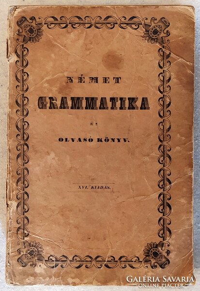 German 1848. Vienna grammar for Hungarian youth