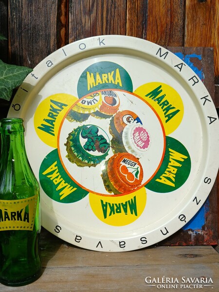 Retro brand soda tray and bottle