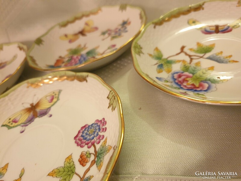 6 Herend Victoria patterned teacups new