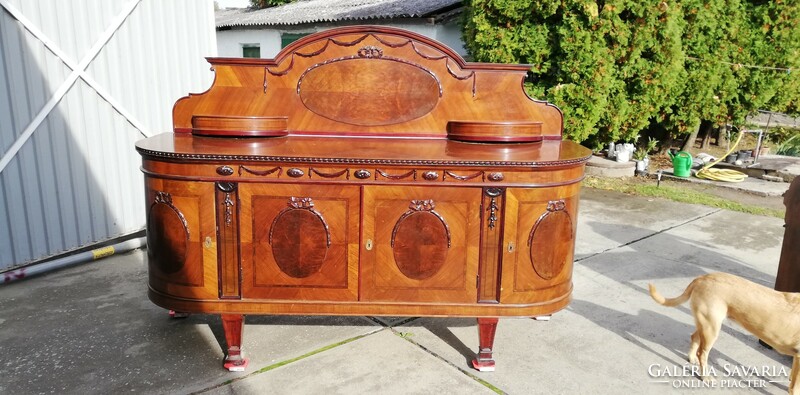 Antique, sumptuous-looking, well-preserved Art Nouveau sideboard