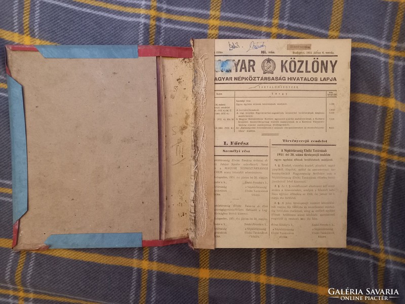 1951 Hungarian gazette volumes bound together!