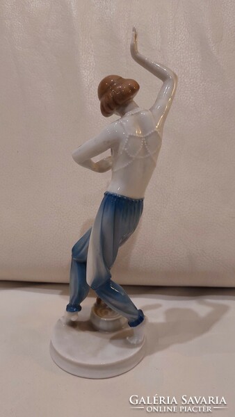 Rosenthal porcelán, táncosnő, kígyóbüvölő szobor