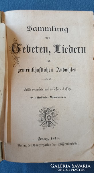 1878-as német imakönyv, ritkaság!!!
