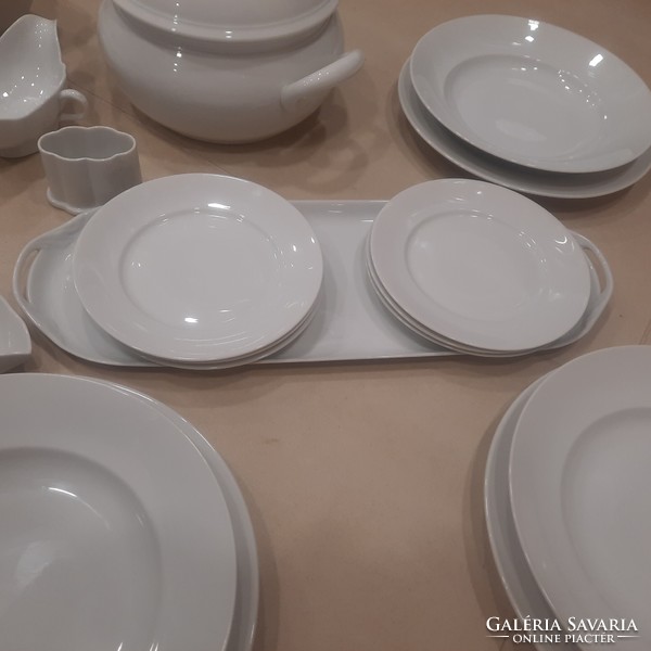 6 személyes Fehér Herendi porcelán étkészlet