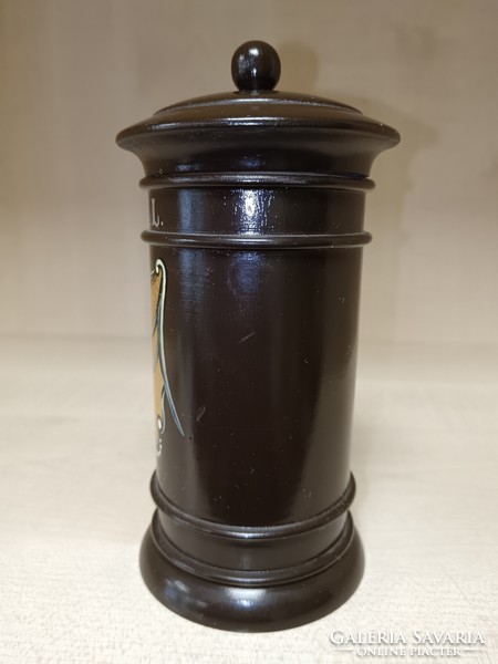 Wooden apothecary jar