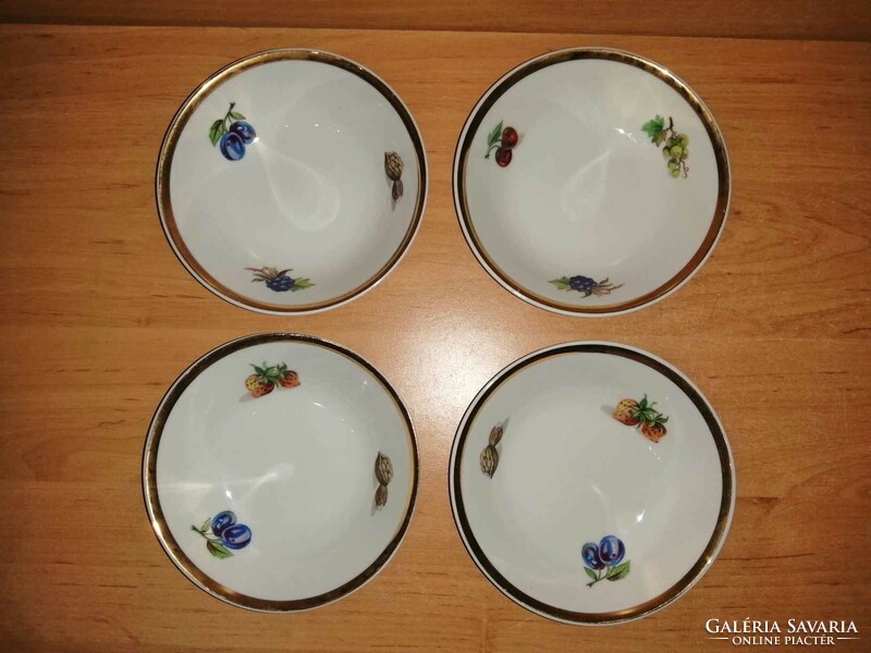 Kahla porcelain small bowls with fruit pattern 4 pcs in one - diam. 13 cm (3p)
