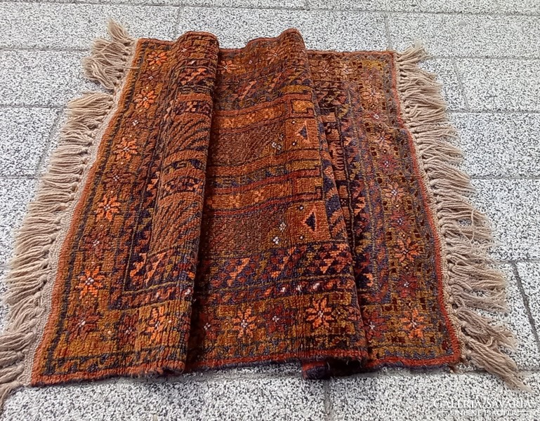 Afghan Baluch nomad hand-knotted antique rug is negotiable