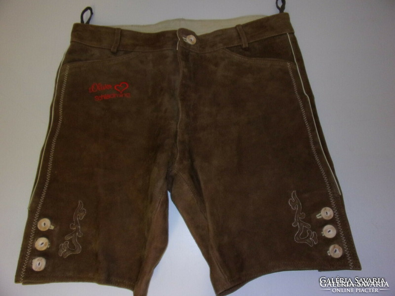 Leather men's shorts 