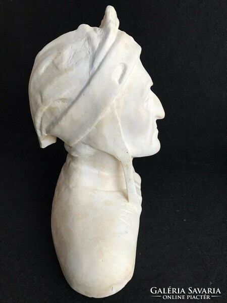 Large dante bust plaster sculpture