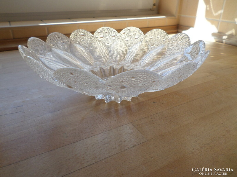 Retro glass fruit serving bowl