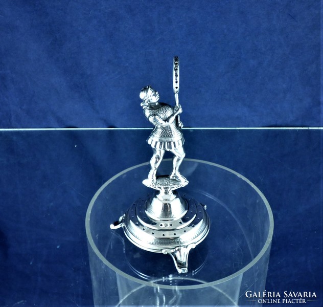 Extremely rare, antique silver toothpick holder, ca. 1870!!!