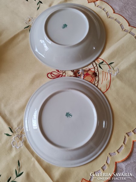 Set of children's plates with a fairy tale pattern, flat and deep together, new