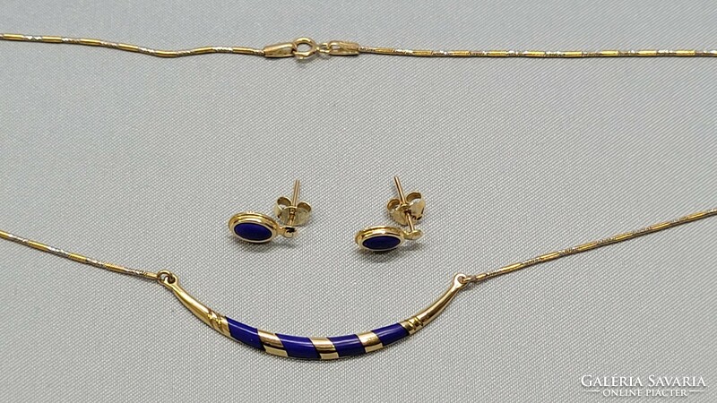 14K gold necklace and earring set 6.78 g