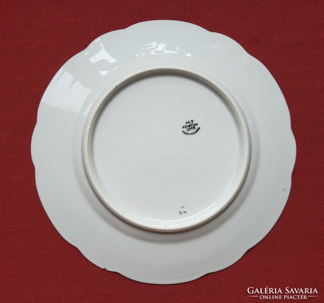 MZ Moritz Zdekauer Altrohlau CMR csehszlovák porcelán tányér kistányér süteményes nefelejts mintával