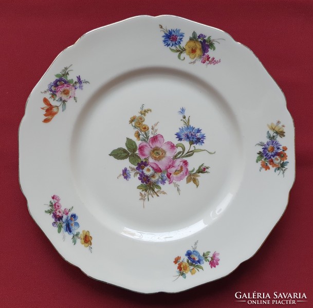Hutschenreuther Madeleine német porcelán tálaló tányér tál virág mintával