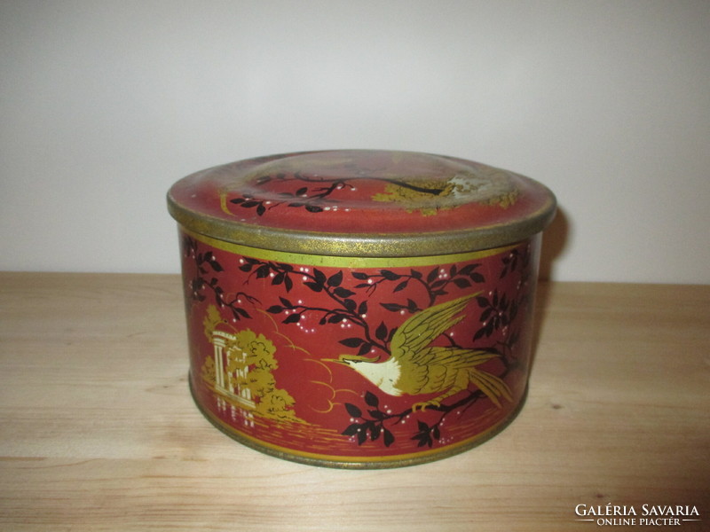 Old metal box with Asian decoration