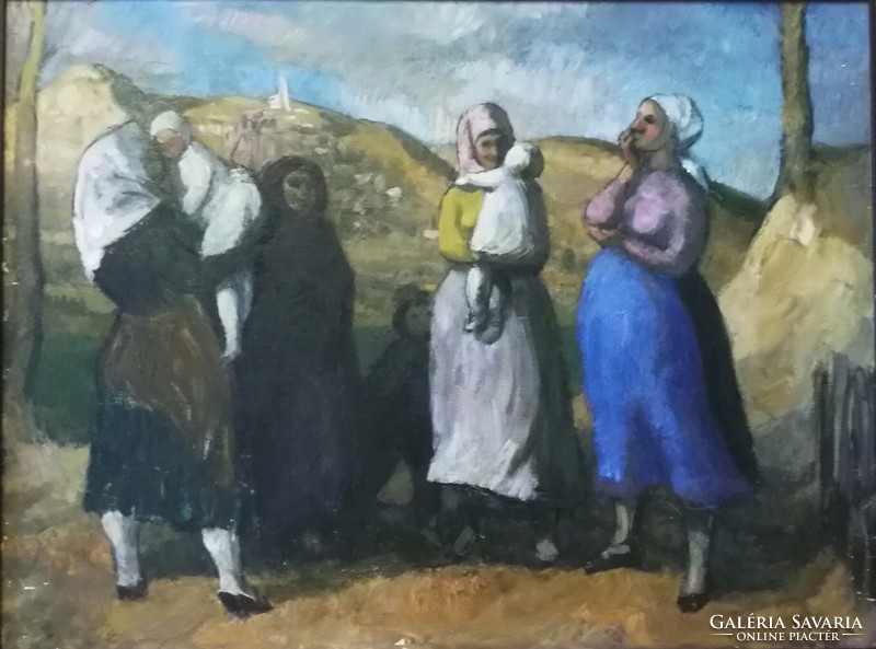 László Bencze - peasant women - 60x80 cm