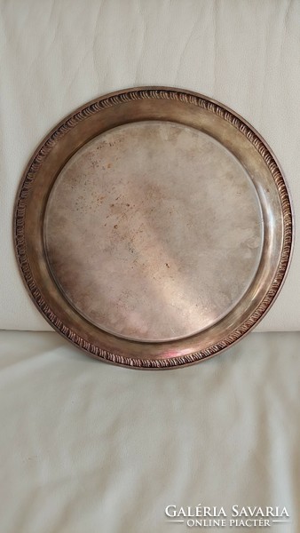 Leonard silver-plated, marked, engraved tray
