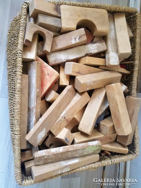 Old wooden building blocks