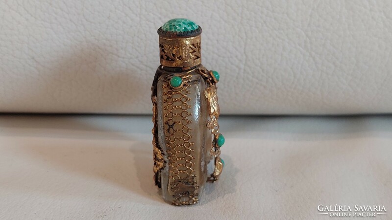 Antique fire-gilded perfume bottle