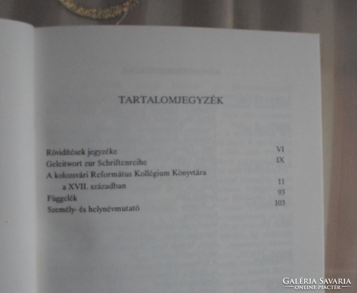 Sipos Gábor: A Kolozsvári Református Kollégium Könyvtára a XVII. században