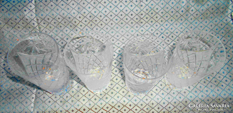 4 db  olomkristály üdítős pohár