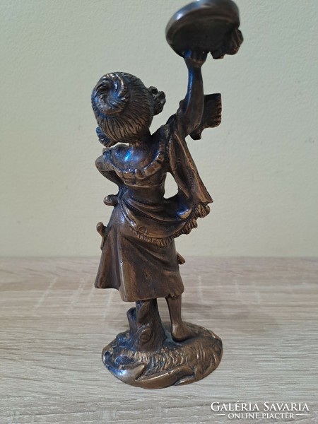 Dancing girl bronze statue 19 cm