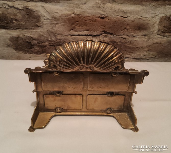 Old brass letter holder