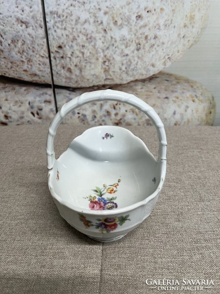 Rosenthal German porcelain basket with handles, offering a74