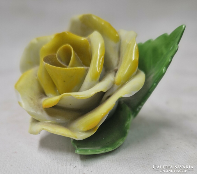 Herend old porcelain yellow rose