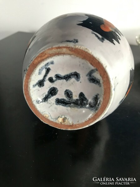Gorka Lívia kisváza, ceramic vase by Lívia Gorka (20/C)