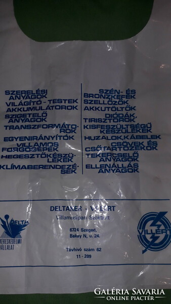 Régi Szocreál kereskedelmi VILLÉRT ingvállas reklám táska gyűjtőknek 30 X 36 cm a képek szerint