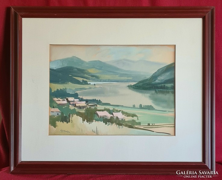 László Lipovniczky (1910 - 1971): Danube Bend - from Verőce