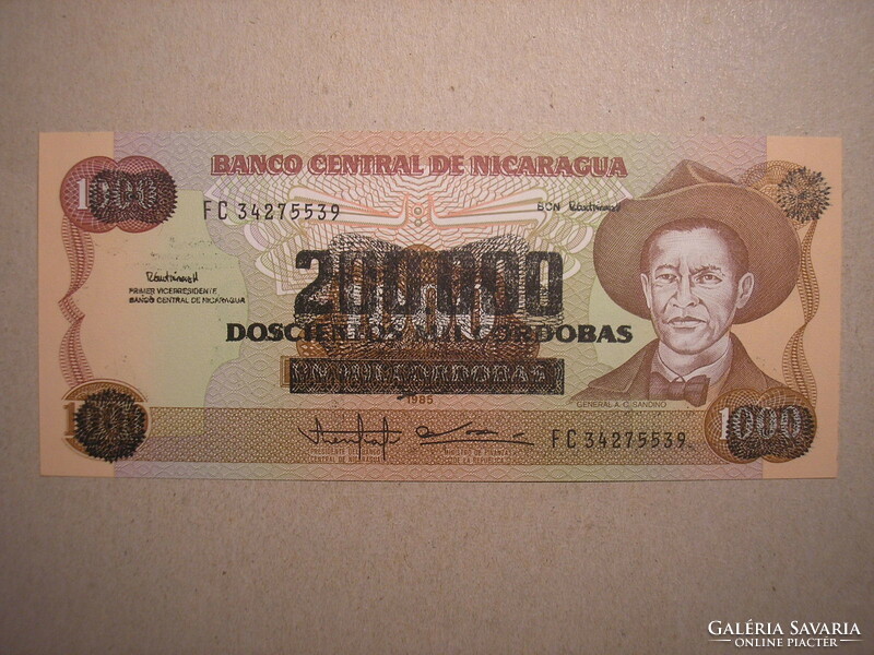 Nicaragua - 200 000 Cordobas 1990 UNC