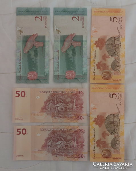 Bolívares UNC sorszámkövető LOT.