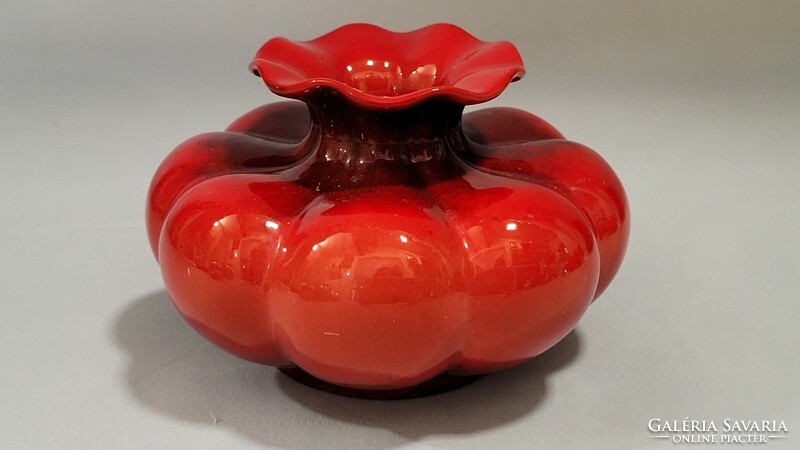 Zsolnay red, oxblood glazed vase