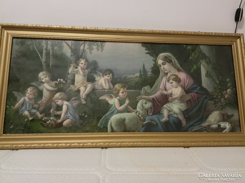 Govanni: large-scale holy image print, Mary with her child and the angels HUF 35,000