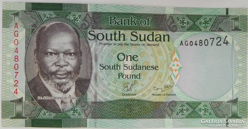South Sudan 1 pound 2011 unc