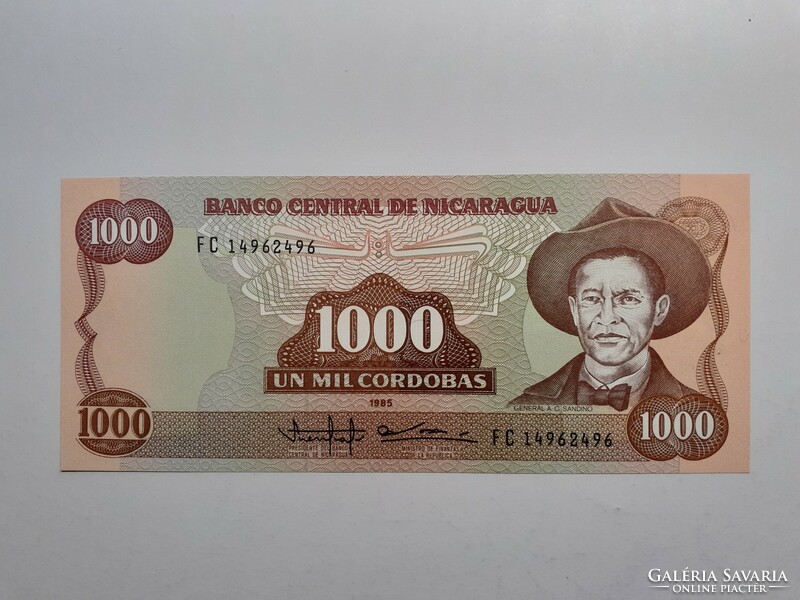 Nicaragua - 1000 cordobas 1985 oz